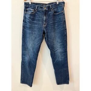 Harley Davidson Mens Straight Jean in Dark Wash Denim Biker GUC | Size 38x34